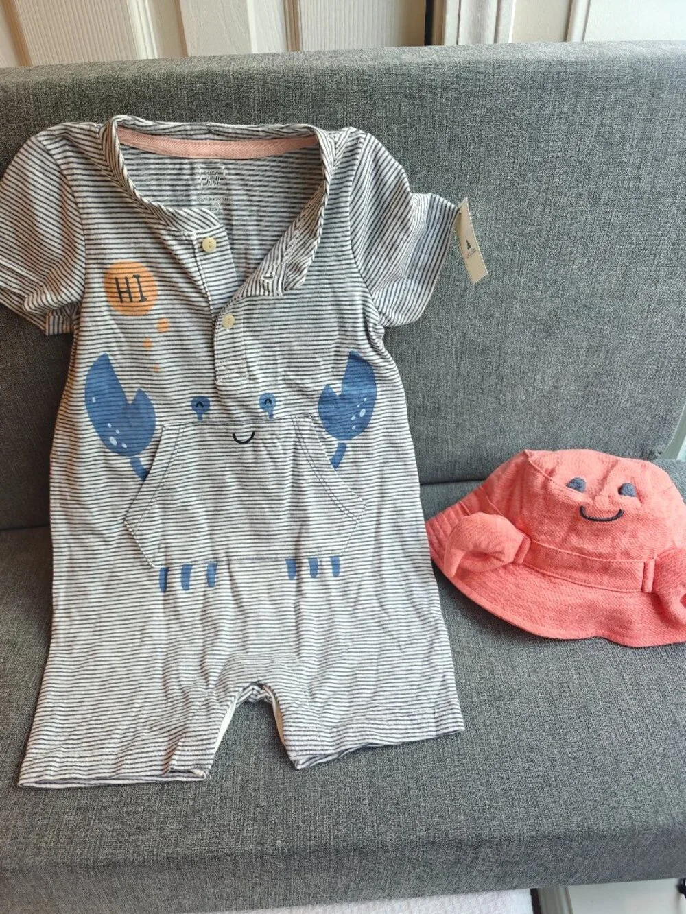 NWT Baby Gap 2-Piece Outfit Set Crab (12-18 Months) 100% Cotton